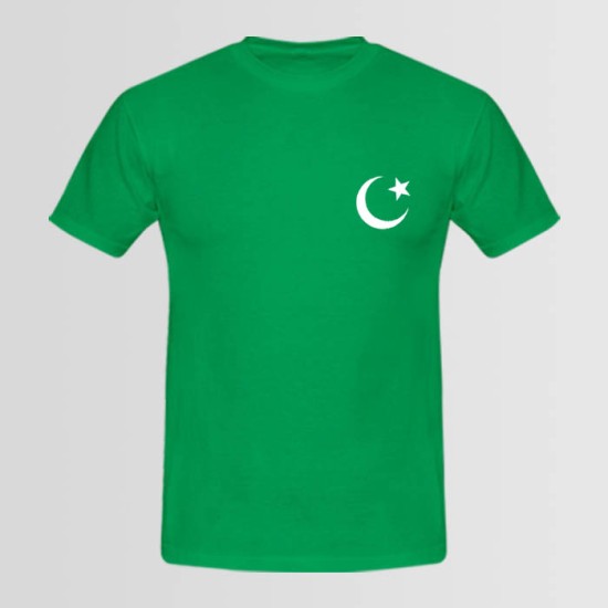 Pakistani Flag T-shirt with Small Crescent